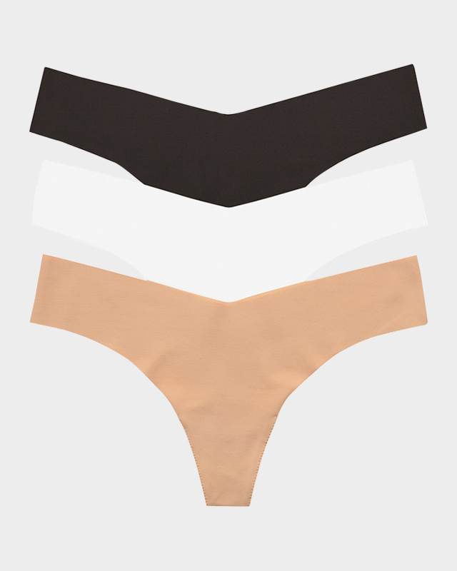 Classic Low-Rise Microfiber Thongs, Pack of 3